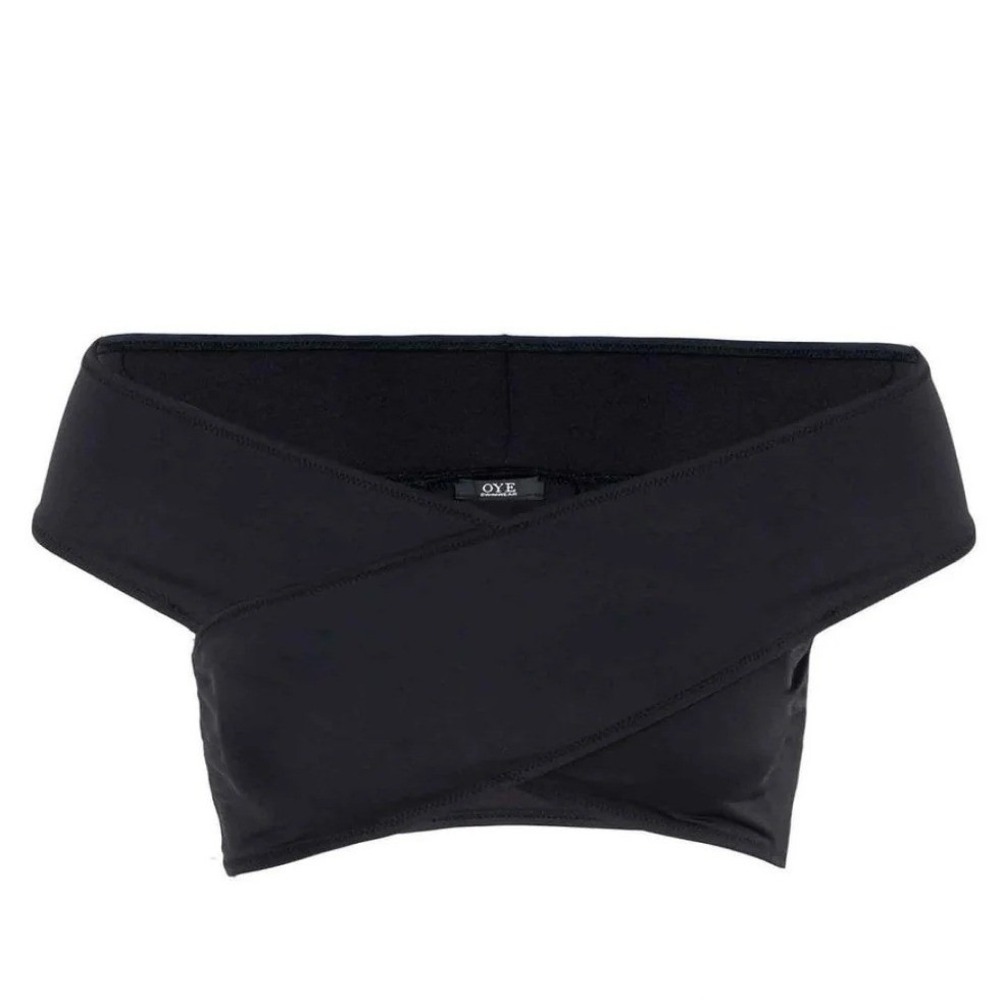 OYE Swimwear Women's Black Criss-Cross Bikini Top Size XS
